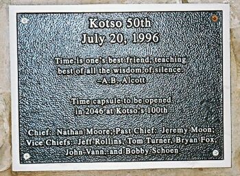 Plaque
                on Kotso Time Capsule